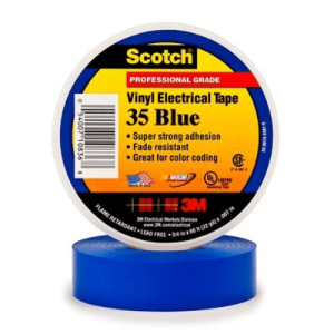 3M Scotch® Vinyl Color Coding Electrical Tape 35, 34 in x 66 ft, Blue 500x500