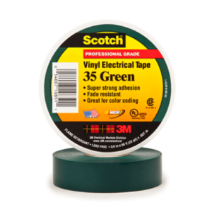 3M Scotch® Vinyl Color Coding Electrical Tape 35, 34 in x 66 ft, Green 500x500