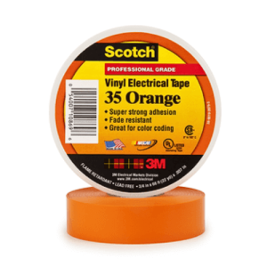 3M Scotch® Vinyl Color Coding Electrical Tape 35, 34 in x 66 ft, Orange 500x500