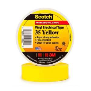 3M Scotch® Vinyl Color Coding Electrical Tape 35, 34 in x 66 ft, Yellow_1 500x500